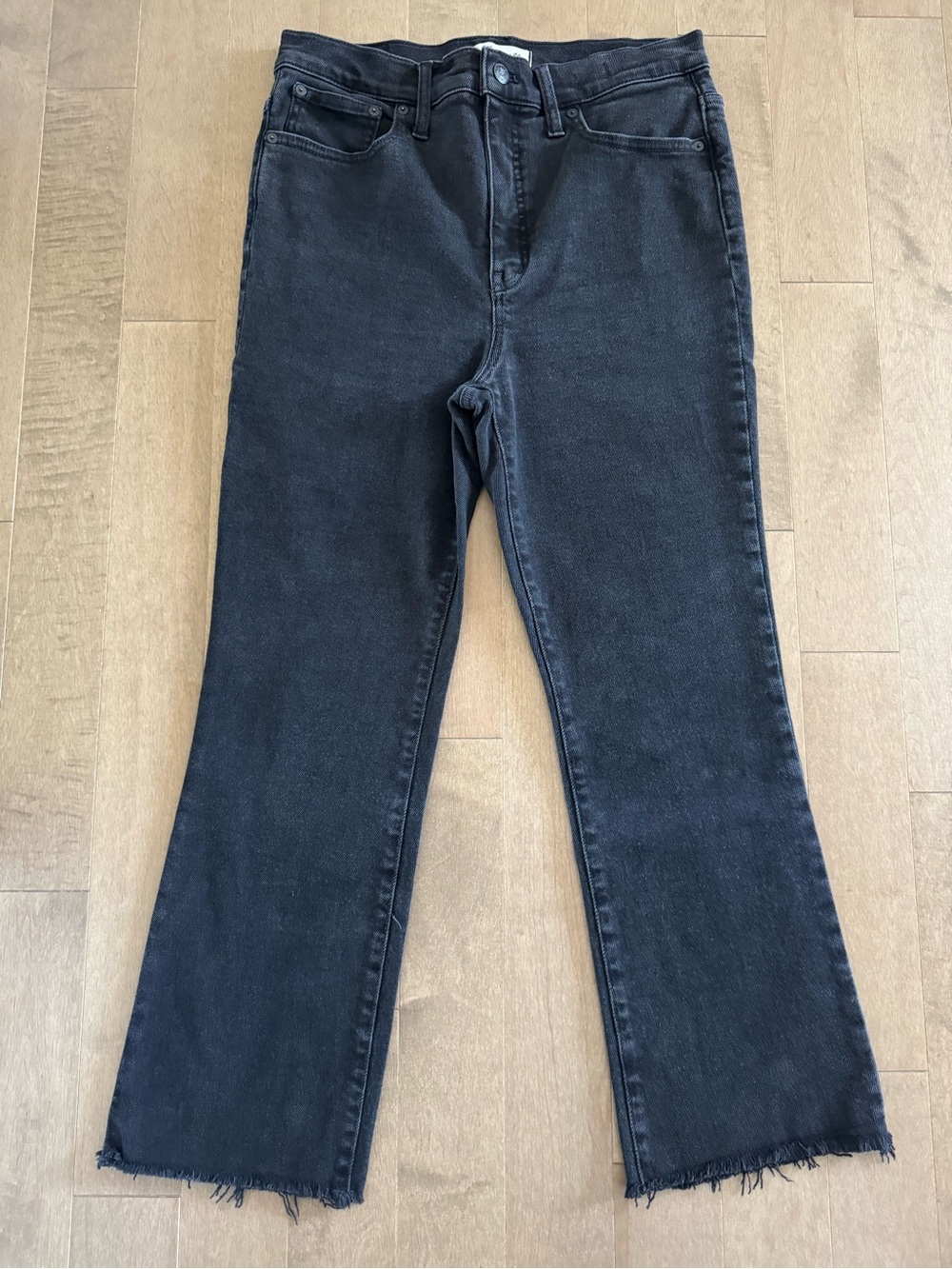 Madewell Cali Demi Boot in Bayland Wash; Raw Hem Edition | Size 30
